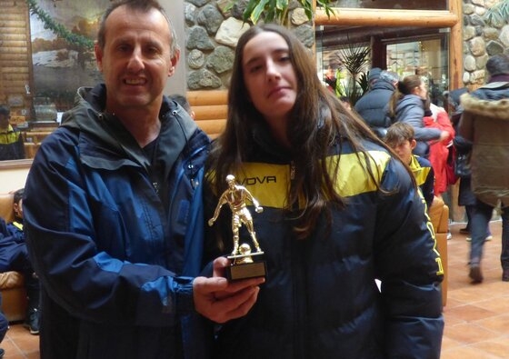 Η Δροσιά Σιβούδη με τον πατέρα της.